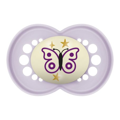MAM Original Night 16+ szilikon nyugtató cumi - lila pillangó