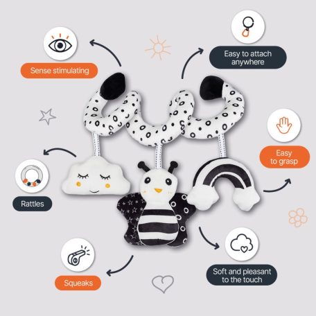 Zopa Kontrasztos fejlesztő játékspirál - Bee