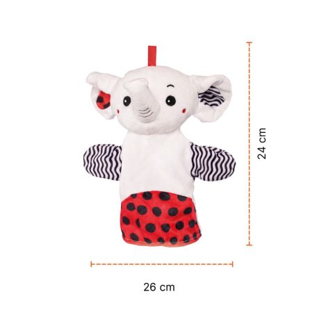 Zopa Kontrasztos fejlesztő kesztyűbáb - Elephant 