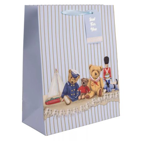 Ajándéktasak Nosztalgia macik 26x32 cm