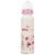 Baby-Nova üveg cumisüveg 240 ml 0-24hó szilikon cumival M-es - rózsaszín