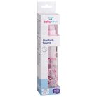 Baby-Nova üveg cumisüveg 240 ml 0-24hó szilikon cumival M-es - rózsaszín
