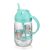 QLUX szívószálas üvegpohár 370ml - Teddy kék