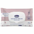 Chicco Delikát illatmentes törlőkendő keményfedéllel 72 db illatmentes érzékeny bőrre 0h+