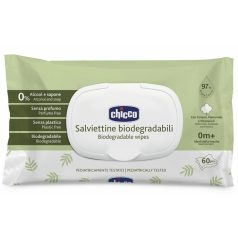   Chicco Törlőkendő Biológiailag lebomló 60 db illatmentes 0h+