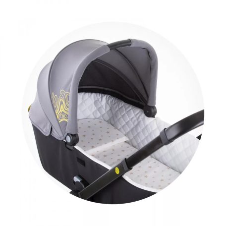 Chipolino matrac mózeskosárba 78x31x2 cm - Beige Stars