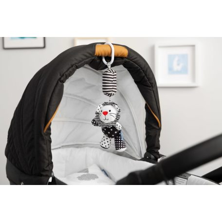 Sensillo plüss csörgő babakocsira fekete/fehér oroszlán