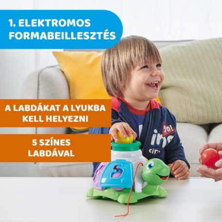 Chicco Teknősbéka és meglepetés golyók 2in1Turtle Sort&Surprise12hó+