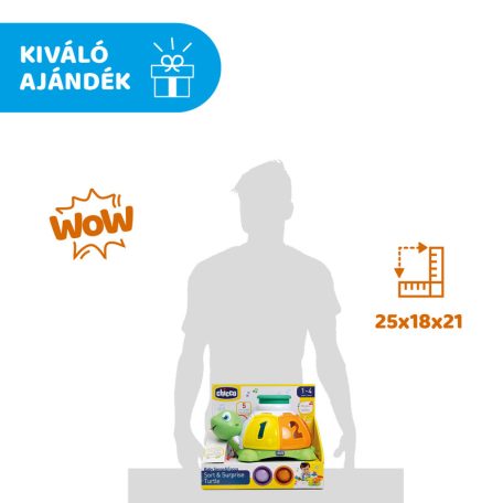 Chicco Teknősbéka és meglepetés golyók 2in1Turtle Sort&Surprise12hó+