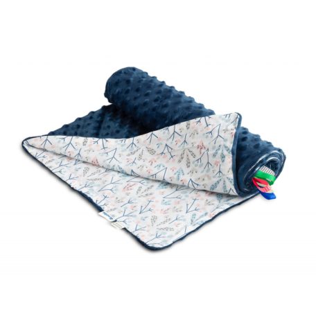 Sensillo kétoldalas babapléd 75x100cm - s.kék