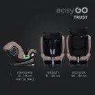 EasyGo Trust i-Size Isofix gyermekülés (40-150 cm) - Taupe