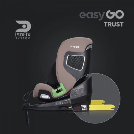 EasyGo Trust i-Size Isofix gyermekülés (40-150 cm) - Taupe