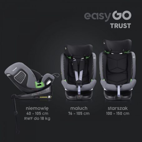 EasyGo Trust i-Size Isofix gyermekülés (40-150 cm) - Pearl