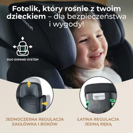 Kinderkraft XPAND 2 i-
Size Isofix gyermekülés - 100-150 cm - Graphite/black