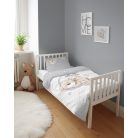 Pamut ágynemű huzat 90*120 cm - Maci a Holdon szürke