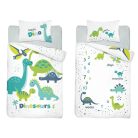 Bambusz ágynemű huzat 90*120 cm - Happy dinó 