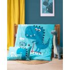 Bambusz ágynemű huzat 100*135 cm - Türkiz Dinó