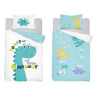 Pamut ágynemű huzat 90*120 cm - Hello Dinno! türkiz 