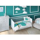 Pamut ágynemű huzat 90*120 cm - Hello Dinno! türkiz 