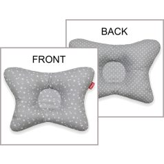 Scamp laposfejűség elleni párna - Grey Little Star Dots