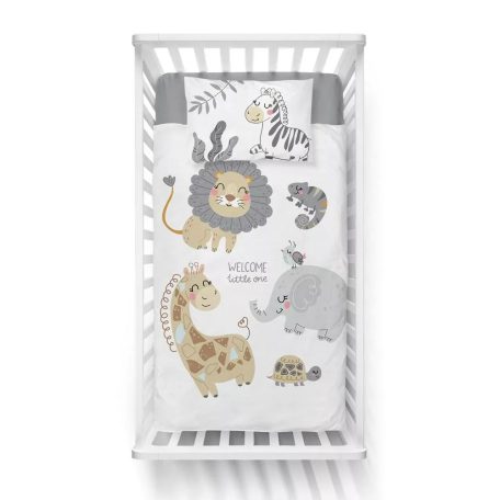 Bambusz ágynemű huzat 100*135 cm - Szürke Állatkert