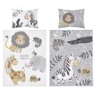Bambusz ágynemű huzat 100*135 cm - Szürke Állatkert