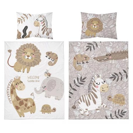 Bambusz ágynemű huzat 90*120 cm - Állatkert bézs