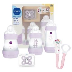   Mam Welcome to the world ajándékszett újszülötteknek  - lila cica