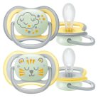Avent Ultra air játszócumi éjszakai 18hó+ 2 db szürke/sárga