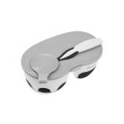 Akuku osztott tányér kanállal - szürke/fehér 