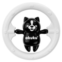 Akuku csörgő  rágóka - fekete/fehér maci