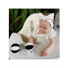 Akuku súlyzó plüss csörgő - fekete/fehér