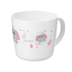 Akuku Ivópohár füles 250ml 9hó+ rózsaszín elefánt 