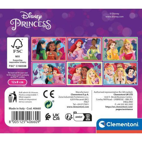 Clementoni Disney Princess kockakirakó 6db-os szett