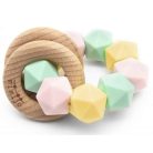 Mimijo Szilikon rágóka és csörgő 2 in 1 - Linda 