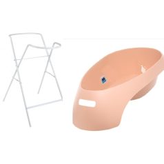   Tega Baby TEGGI 83 cm babakád hőmérővel + kádállvány - light pink