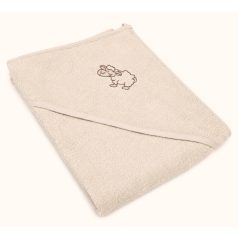   Vaganza hímzett fürdőlepedő, fürdetőkesztyűvel 80*80 cm - Drapp bari