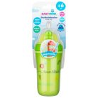 Baby-Nova duplafalú, szívószálas itatópohár 250 ml 6ho+ (zöld)