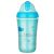 Baby-Nova duplafalú, szívószálas itatópohár 250 ml 6ho+ (kék)