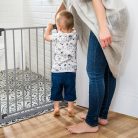 BabyOno biztonsági rács toldalékkal 75-96 cm - fehér