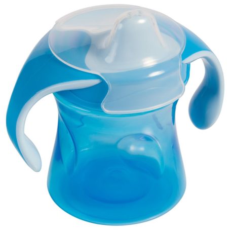 Baby-Nova Tanulópohár biztonsági kupakkal 220 ml 6hó+ kék