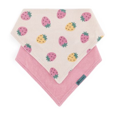 P&M Luke Nyálkendő  2 db - Beige Strawberies&Dusty Rose 3hó+