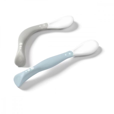 BabyOno etetőkanál puha flexibilis 2db - szürke/bézs 