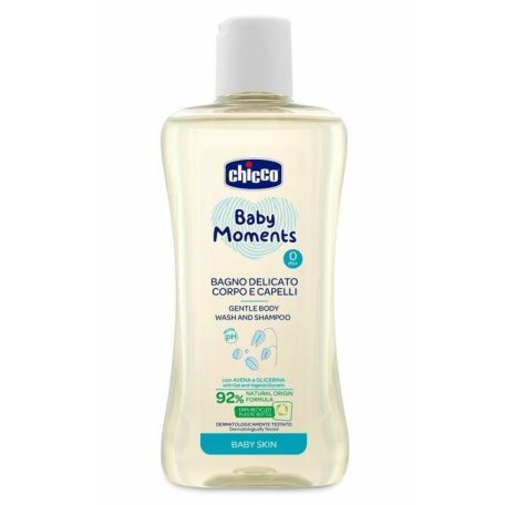 Chicco Fürdető & sampon 200 ml - újszülöttbőrre
zabkivonat és növényi glicerin, semleges pH 0+