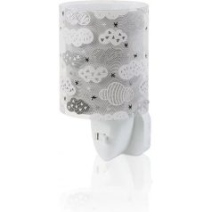   Dalber Clouds gyerek konnektorlámpa, 1x0,3W E14 LED  - Felhős szürke