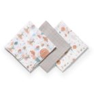 BabyOno 3 db-os színes,mintás textil pelenka bambusz - v.szürke