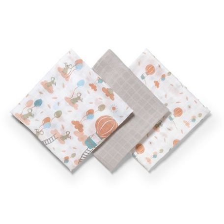 BabyOno 3 db-os színes,mintás textil pelenka bambusz - v.szürke
