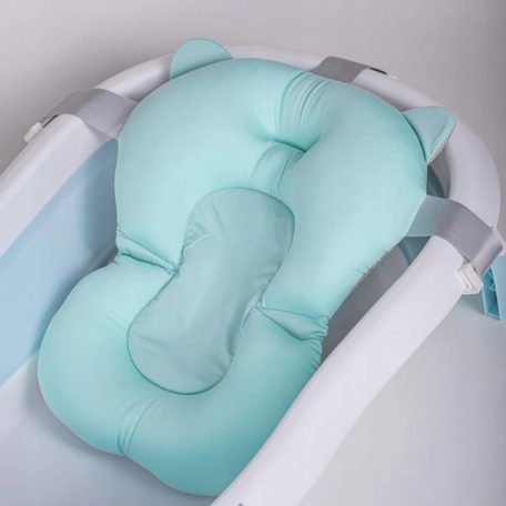 Premium Összecsukható kád hőmérővel és anatómiai támasztékkal + állvány - Blue