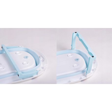 Premium Összecsukható kád hőmérővel és anatómiai támasztékkal + állvány - Blue