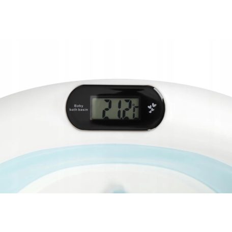 Premium Összecsukható kád hőmérővel és anatómiai támasztékkal + állvány - Blue